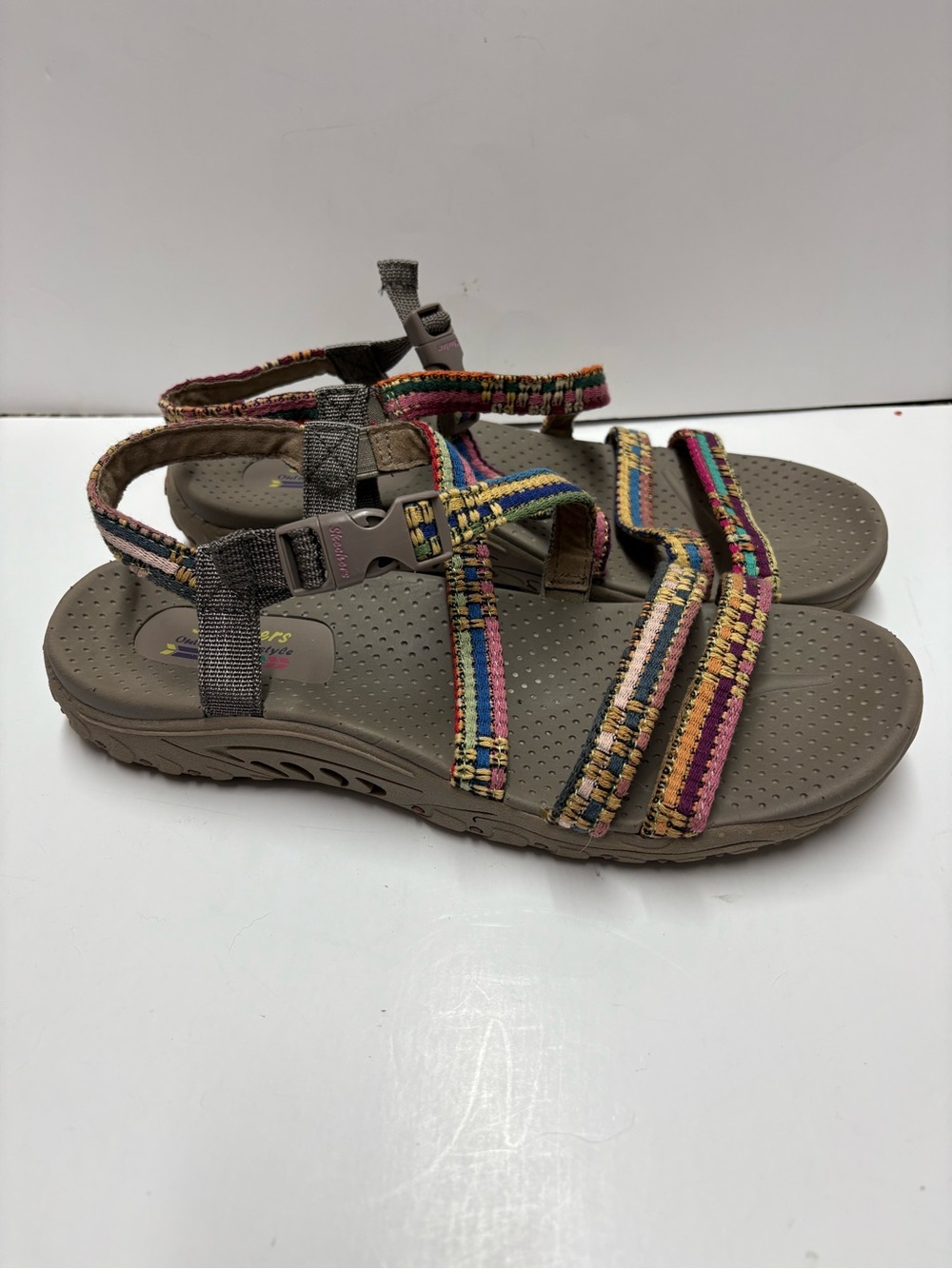 Skechers Outdoor Lifestyle Reggae Sew Me Boho Woven Sandal Multicolor Sz 10 - Picture 3 of 9
